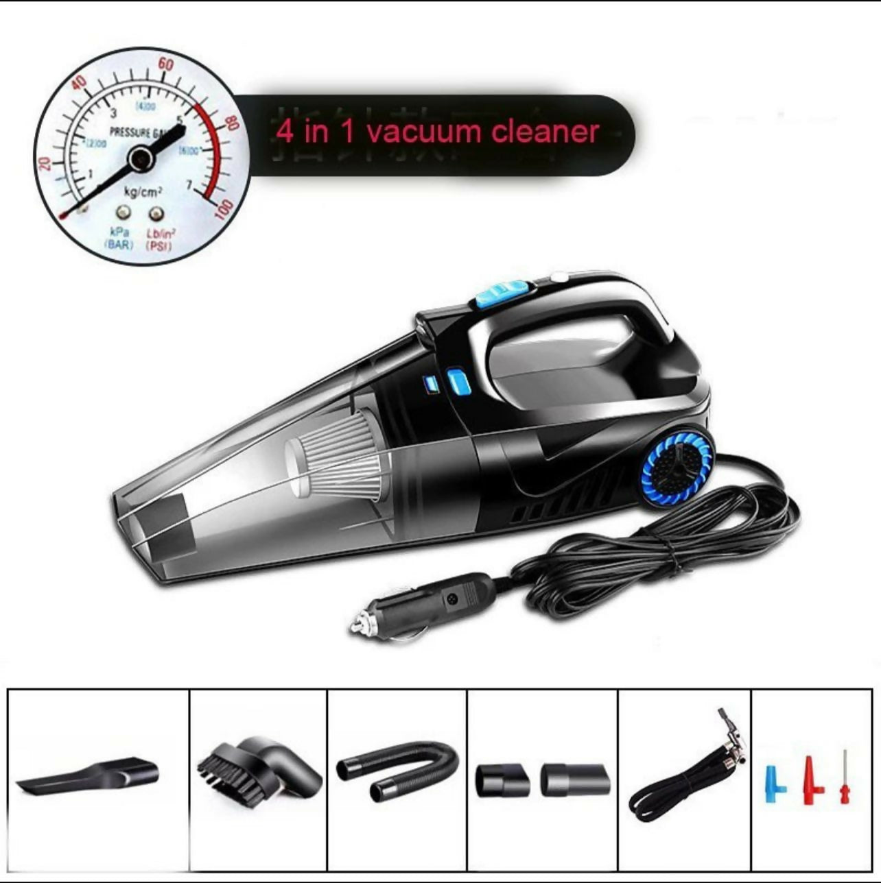 4 in 1 Portable Rechargeable wireless vacuum cleaner