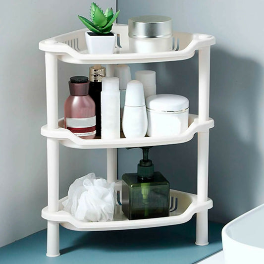 3 Layer Small Bathroom Rack (White)