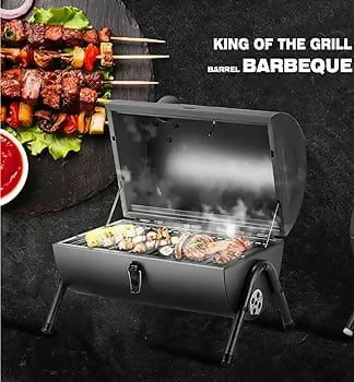 Foldable & Portable Barrel Barbecue Grill with Cover