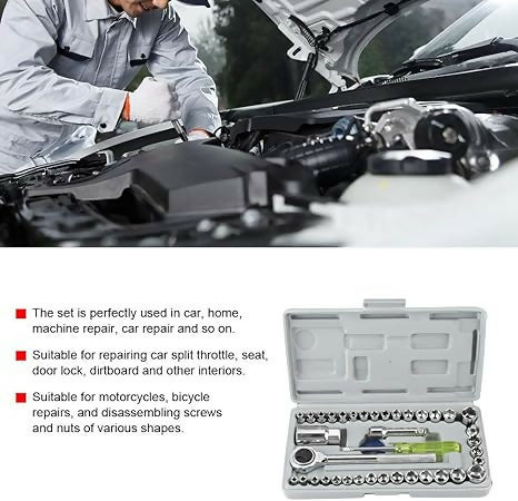 40 Pcs Combination Socket Wrench Set