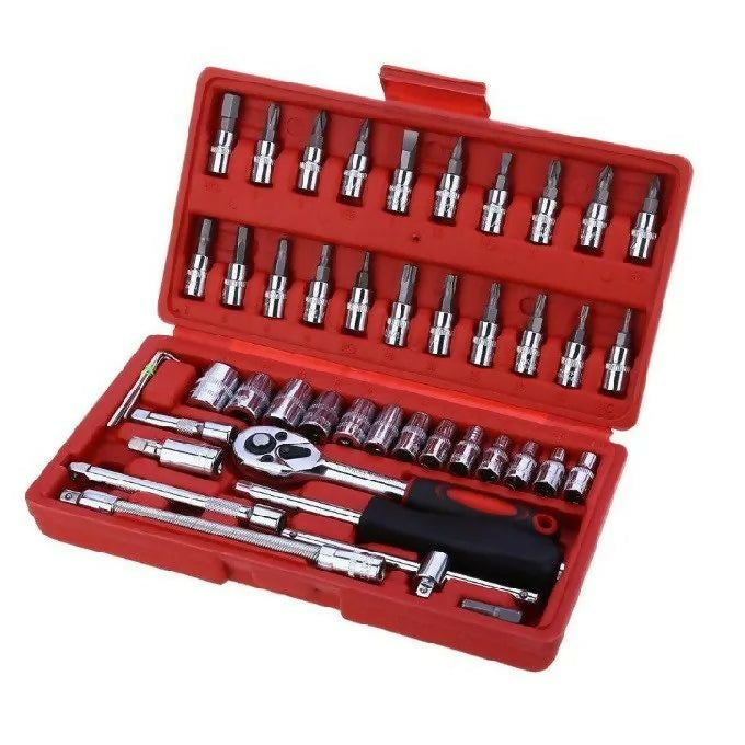 46Pcs Spanner Socket Set 1/4