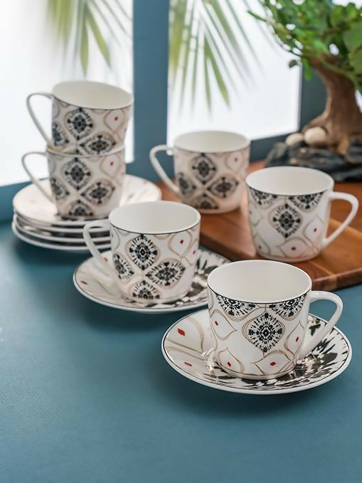 12pc Porcelain Espresso Cup Set 150ml