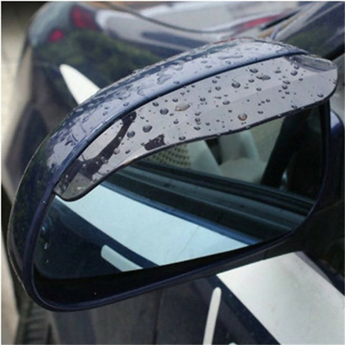 2 X Rear Mirror Rain Board Eyebrow Visor Shade Shield Water Guard For All Cars & Trucks