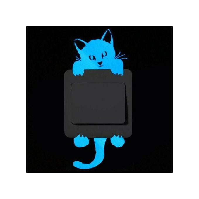 Glow-in-the-Dark Cat Luminous Switch Decoration Sticker