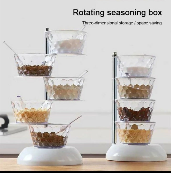 *5 layer rotating spice seasoning stand