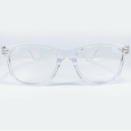 Retro Square Thick Frame Anti Glare Clear Glasses