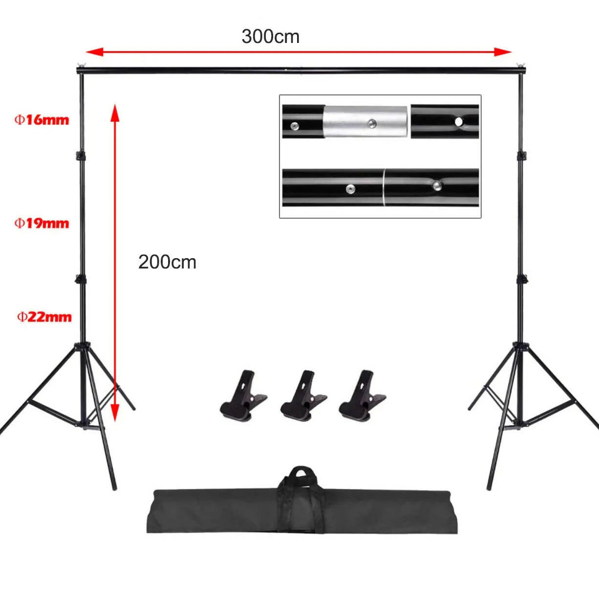 Single Lamp Head Softbox with Backdrop Stand Video Photography Light Kit Photo Studio Accessories