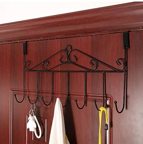 Over Door Metal Hanger with 7 Hooks