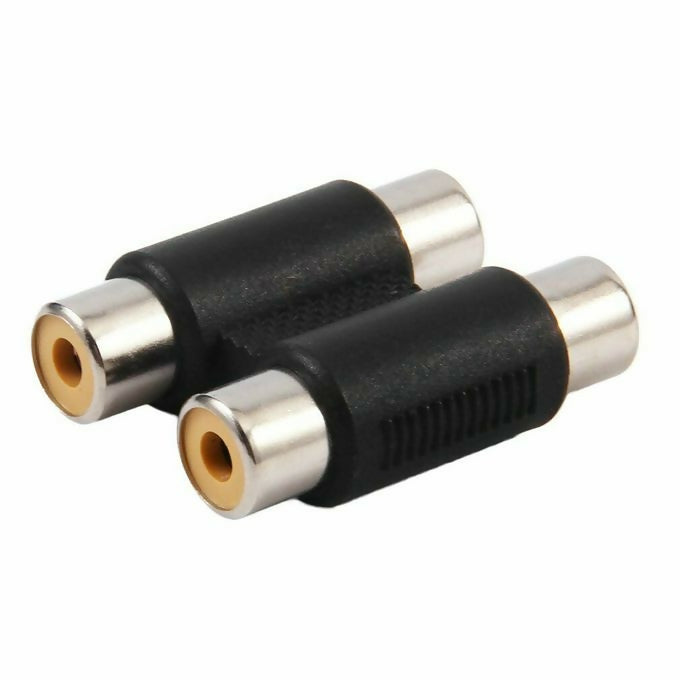 2RCA Female to 2RCA Female Audio Connector Adapter AV Audio Video Plug QW