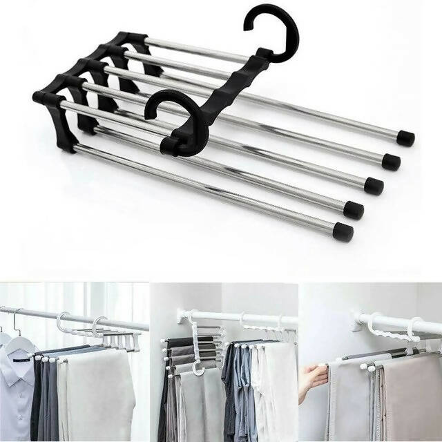 Wardrobe Hanger 5 in 1 Multi-functional Clothes Hanger for Efficient Clothes Rack Storage