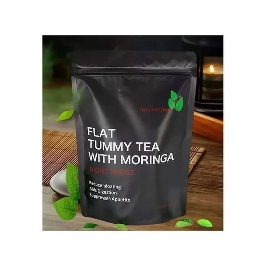 Flat Tummy Night Tea with Moringa – Fat Burner & Detox Tea for Weight Loss & Belly Fat Reduction