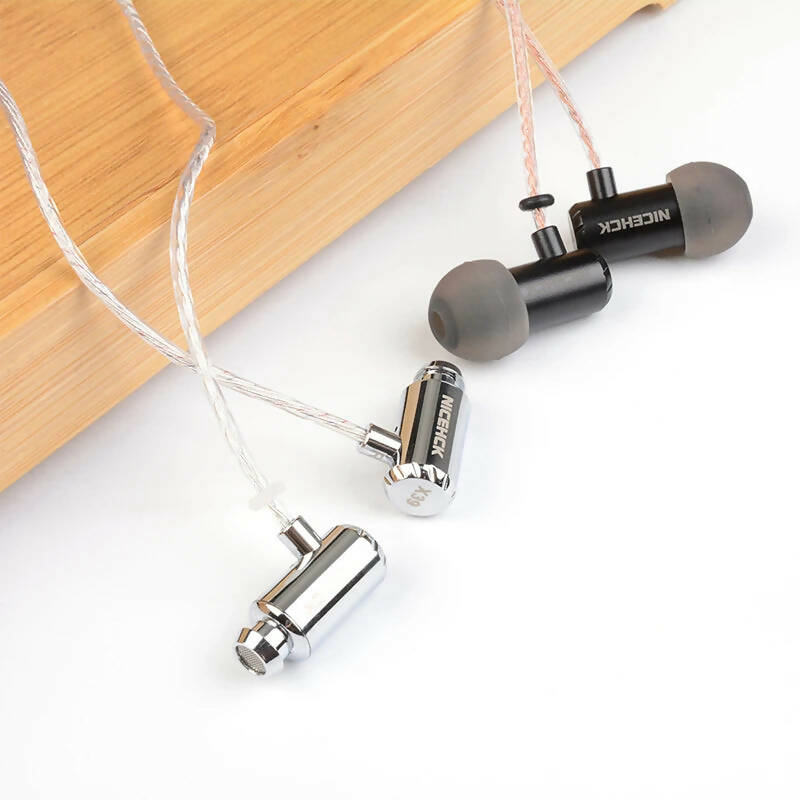 NICEHCK X39 IEM Aluminum Alloy Shell HIFI Microphone Earbud 6mm Titanium Plated Dynamic Headset Bass Vocal DJ In-ear Earphone