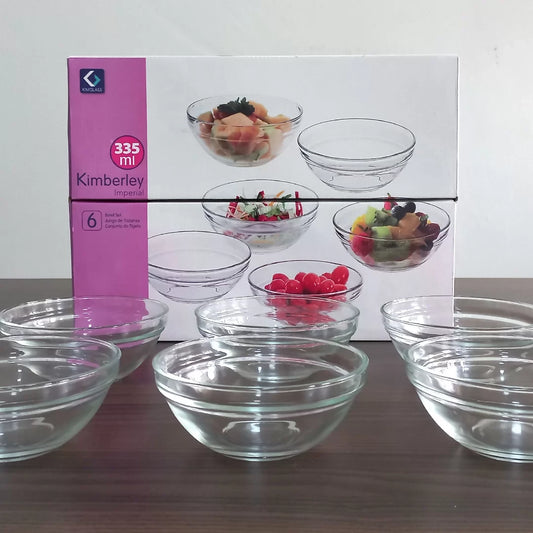 335ml Clear Glass Stack Bowl 6pc Set