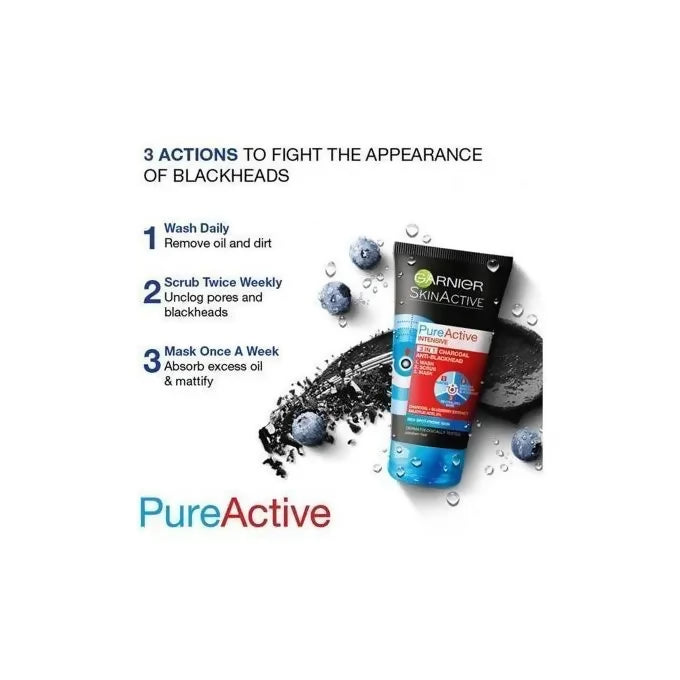 Garnier BHA Pure Active 3 In 1 Charcoal Anti Blackhead
