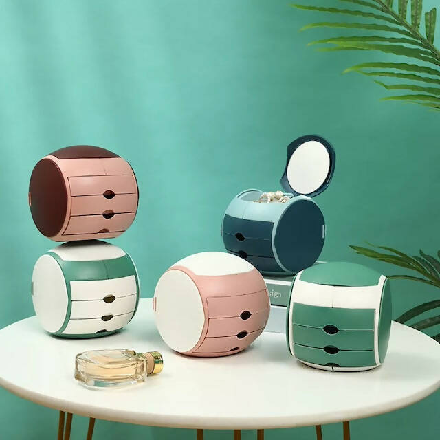 Ball Shaped Jewelry Box with Drawers, Multilayered Storage, Attractive Design, Gift Option