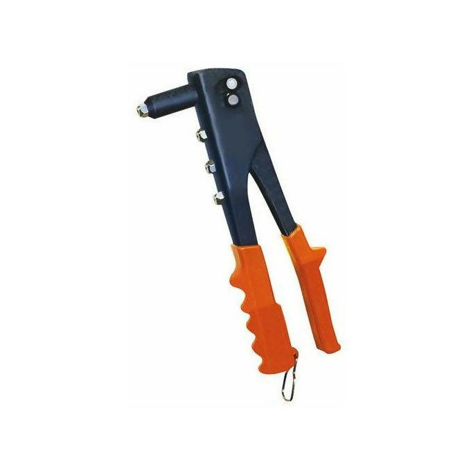 Weiye 10" Rivet Gun, Hand Riveter, 4 Tool-Free Rivet Heads Durable for Plastic, Wood, Metal