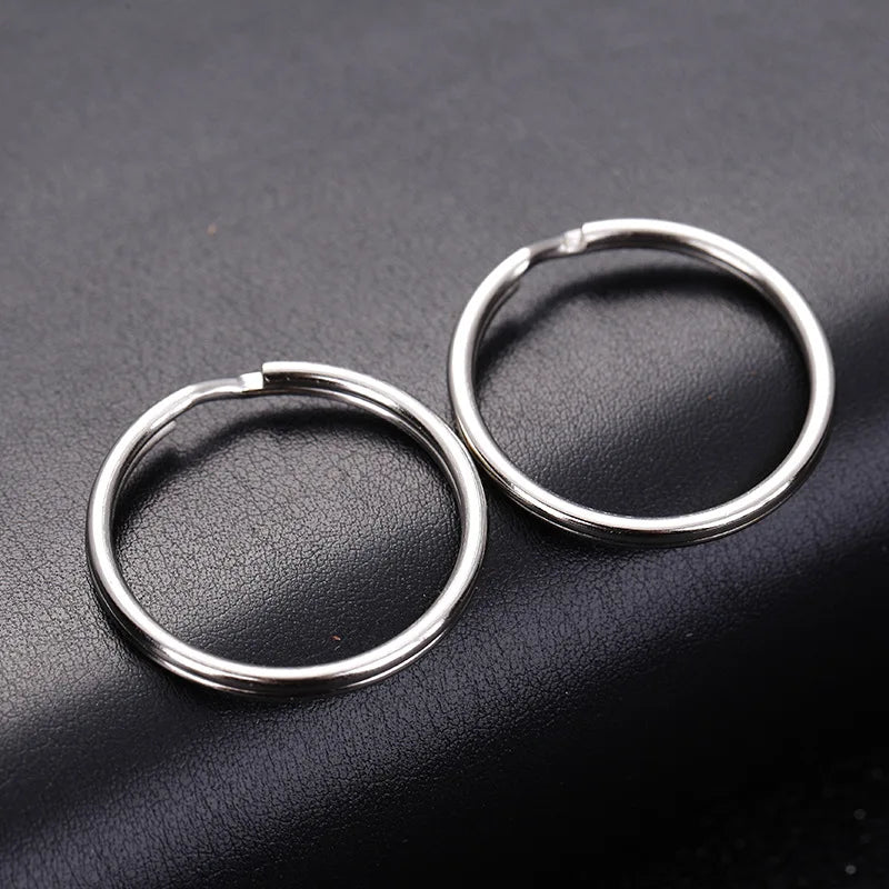 20pcs Split Key Rings 1.5x25mm Metal Hook Ring for DIY Keychain Making Handmade Jewelry Connectors Accessories High Quality