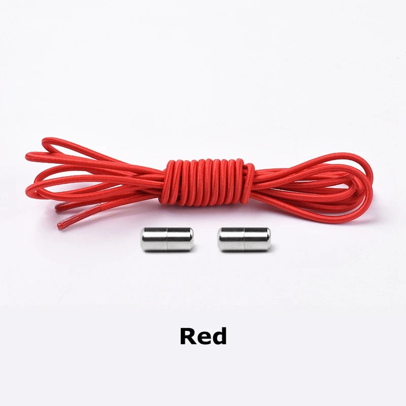 Elastic Laces Sneakers Round Shoelaces without ties Rubber No Tie Shoe laces Shoes Kids Adult Quick Shoe lace Rubber Bands