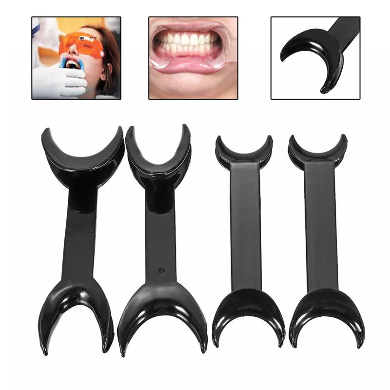 2PCS/Bag Dentistry Black Double Head Lip Retractor Dental Intraoral Lip Cheek Orthodontic Mouth Opener Dentist Tools 2 Sizes
