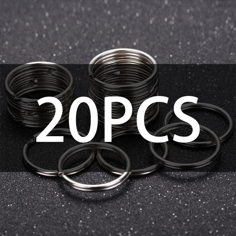 20pcs Split Key Rings 1.5x25mm Metal Hook Ring for DIY Keychain Making Handmade Jewelry Connectors Accessories High Quality