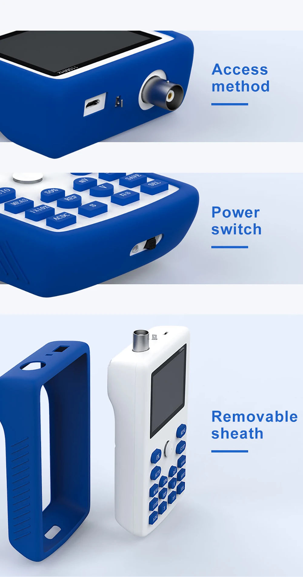 FNIRSI 1C15 Professional Digital Oscilloscope 110MHz Analog Bandwidth 500MS/s Sampling Rate Supports 1Khz Square Wave 400V