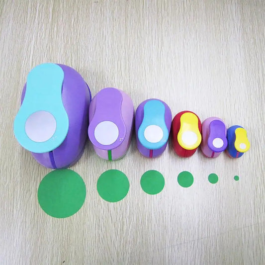 1PCS(5cm,3.8cm,2.5cm) Round shape craft punch set children manual DIY hole punches cortador de papel de scrapbook Circle punch