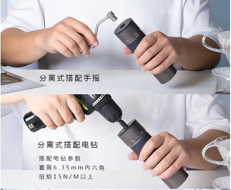 Kingrinder K4 /K6 manual coffee grinder portable mill 420stainless steel 48mm stainless steel Titanium plating burr