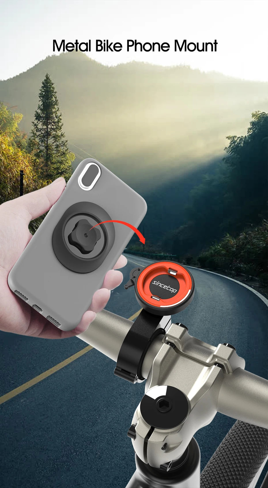 Motorcycle  Phone Holder Bicycle Phone Mount Moto MTB Road Mountain Bike Cellphone Bracket Accessories Quick Attach Lock
