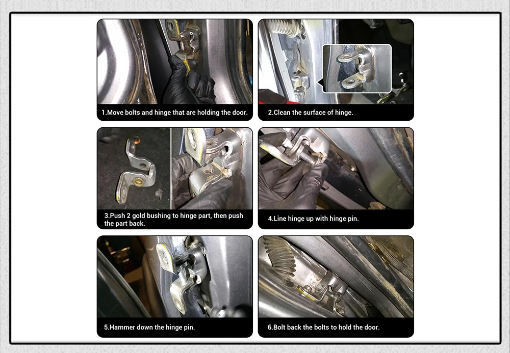 Door Hinge Repair Kit Door Hinge Pin Bushing Kit For Nissan Navara 97-05 D22 Truck Pickup High Strength Corrosion-Resistant