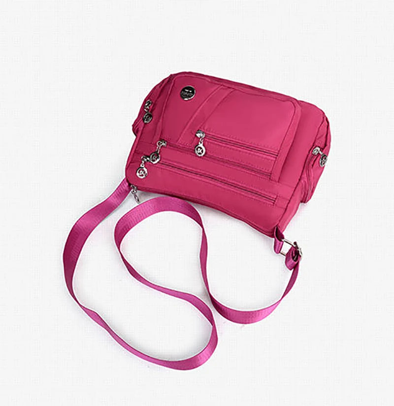 Large Capacity Women Crossbody Bag Waterproof Tote Casual Nylon Shoulder Bag Purse Handbag Lightweight Travel Messenger Bag