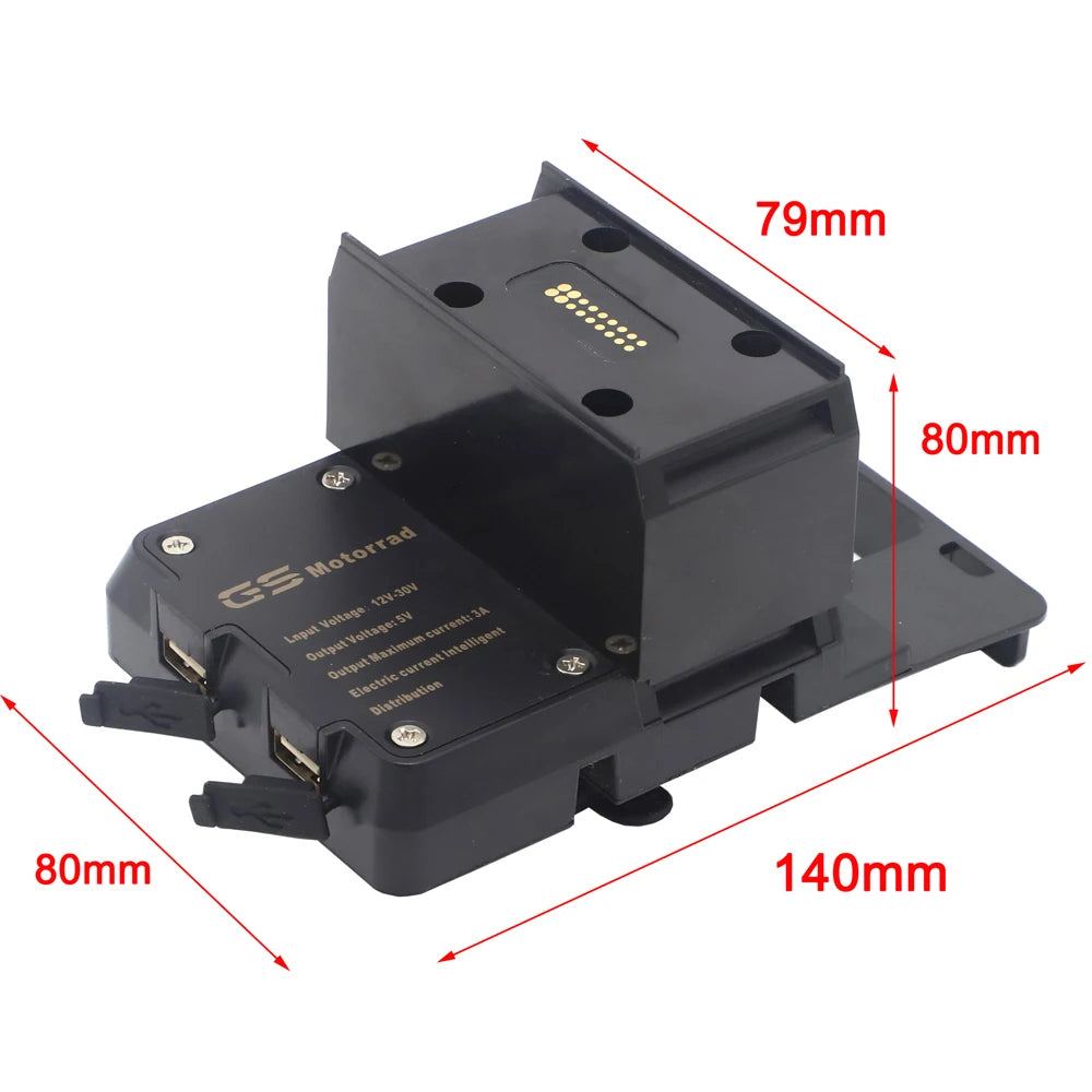 Black For BMW R1200RT 14-20 R1250RT 18-21 Navigation bracket GPS Navigator USB charger Phone Navigation holder R 1200 1250 RT
