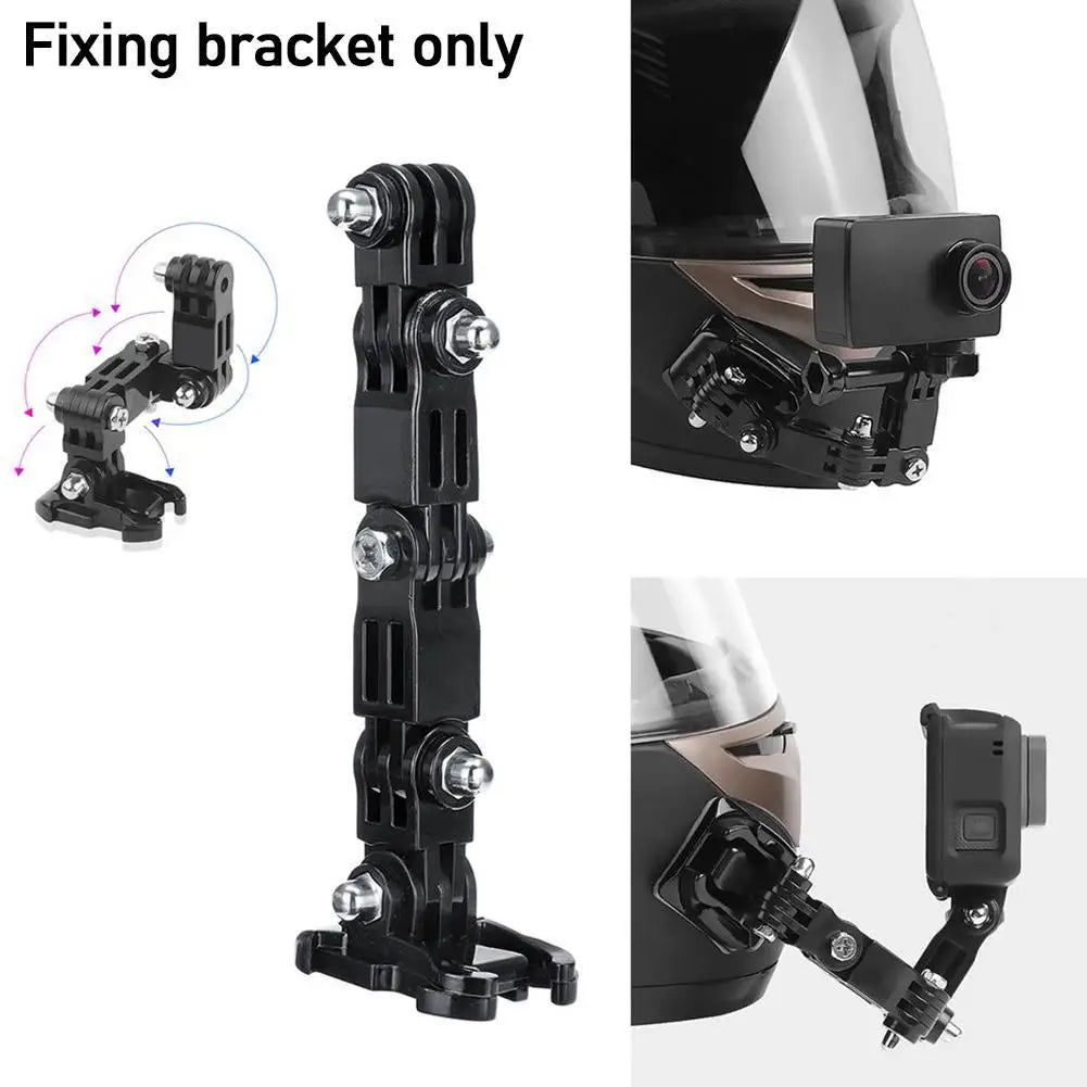 Front Side Helmet Accessories Set J-shaped Buckle Base Support Mount for GOPRO Hero 5 6 7 4 Yi 4K SJCAM Go Pro New