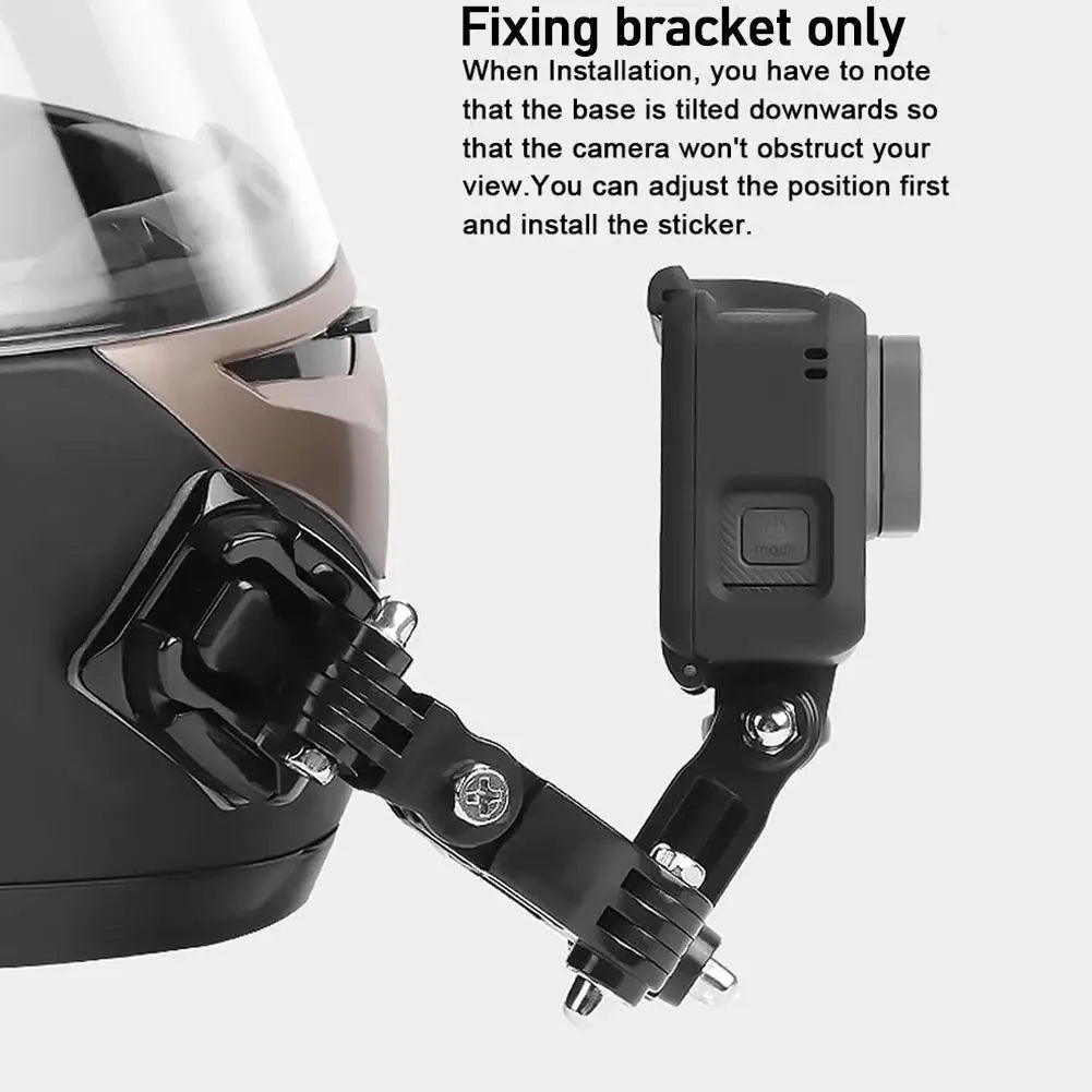Front Side Helmet Accessories Set J-shaped Buckle Base Support Mount for GOPRO Hero 5 6 7 4 Yi 4K SJCAM Go Pro New