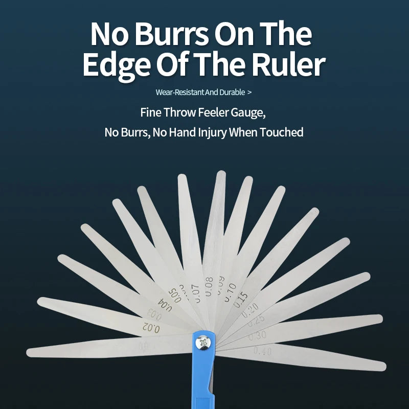 100B17 Feeler Gauge Spark Plug Gauge Filler Gauge Valve Probes Metric Thickness Set Probe Thickness Gauge Spark Plug Gap Tools