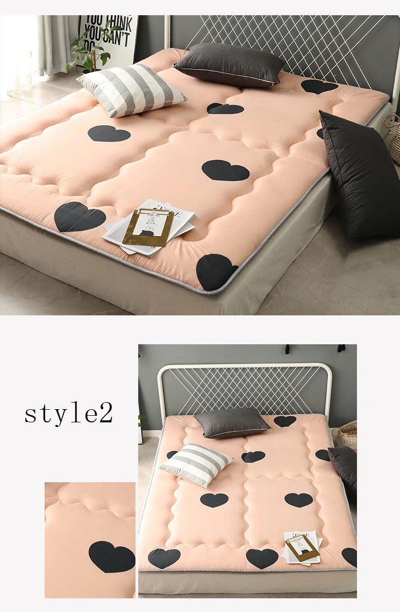 Comfortable Soft Fold Tatami Mattress students dormitory single/double Bedding Mattress Topper Tatami Thick Warm Mat With Straps