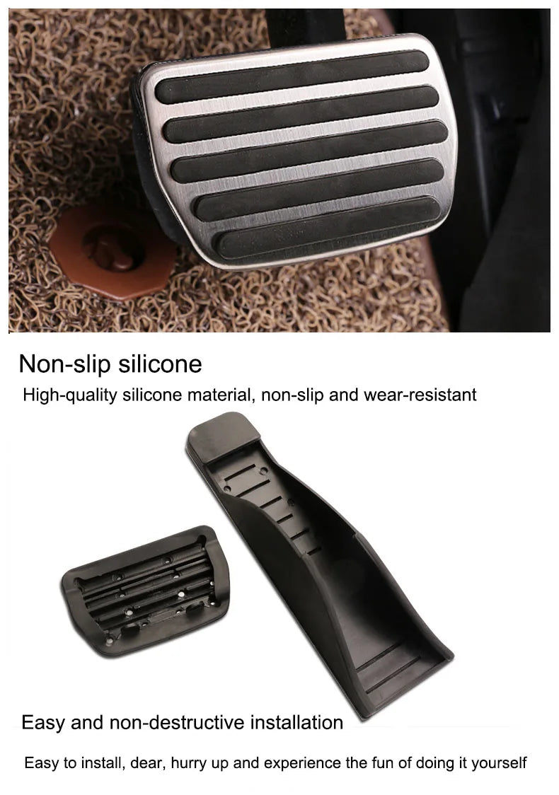 Car Accelerator Brake Pedal Footrest Pedal Plate Cover For Volvo XC60 XC90 S90 v90 s60 v60 xc40 Accessories 2022-25