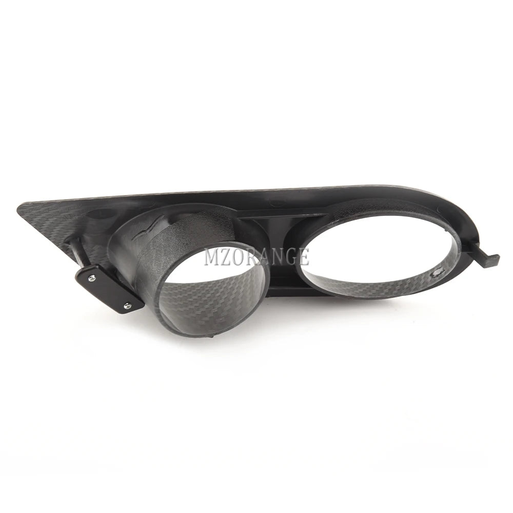 Carbon Fiber Fog Light Cover for BMW E46 M3 2001-2006 Glossy Black Fog Lights Grill Frame Surrounds Air Duct Fog Lamp Hood