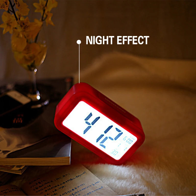 USB/AAA  Clocks LED Wooden Alarm Clock Watch Table Voice Control Digital Wood Despertador Electronic Desktop Table Decor
