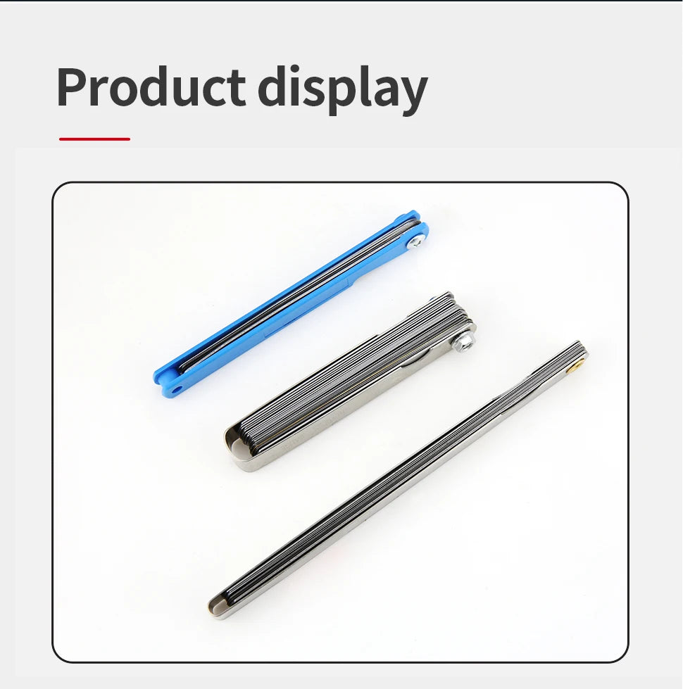 100B17 Feeler Gauge Spark Plug Gauge Filler Gauge Valve Probes Metric Thickness Set Probe Thickness Gauge Spark Plug Gap Tools