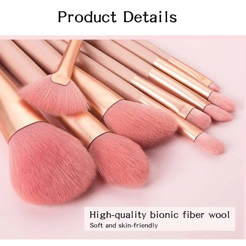 Ronshadow 9PCS Makeup Brushes Set Brochas Maquillaje Pincel De Maquiagem Kit Rangement Maquillage Beauty Packaging Makeup Tools