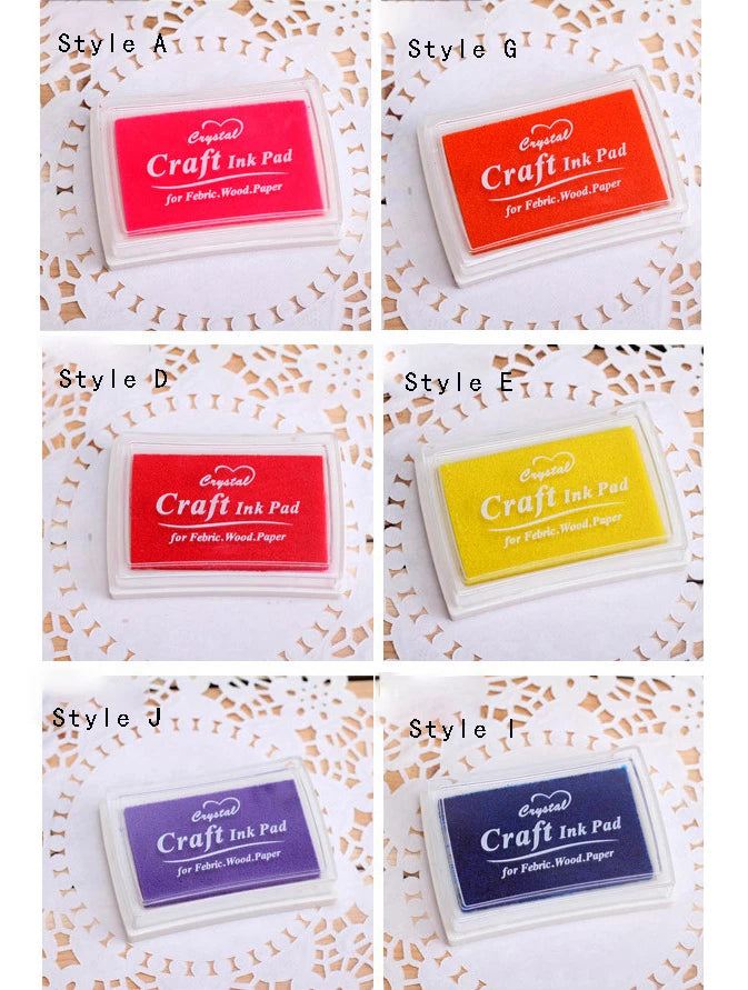 Mr Paper 15 Colors Inkpad Handmade DIY Craft Oil Based Ink Pad for Fabric Wood Paper Scrapbooking Ink pad Finger Painting