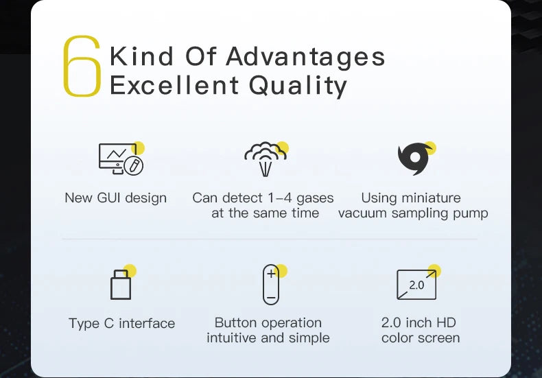 Bosean O2 H2S CO LEL 4 in 1 Oxygen Hydrogen Sulfide Carbon Monoxide Leak Detector Pump Multi Gas Detector Gas Meter