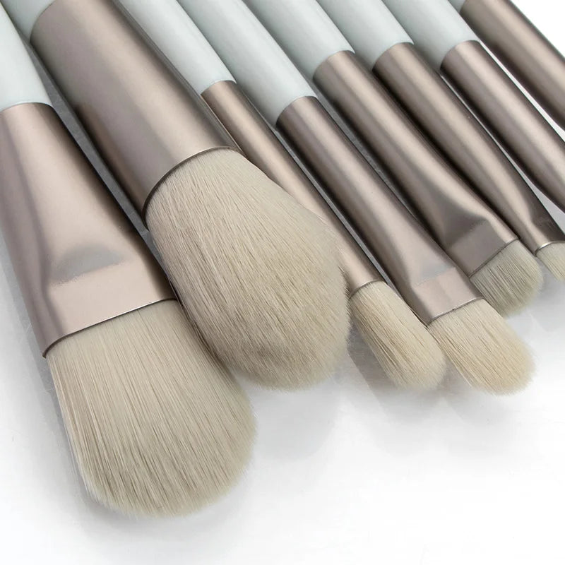 Ronshadow 8Pcs Professional Mini Makeup Brushes Set  Blush Foundation Powder Make Up Brush Tools Kit