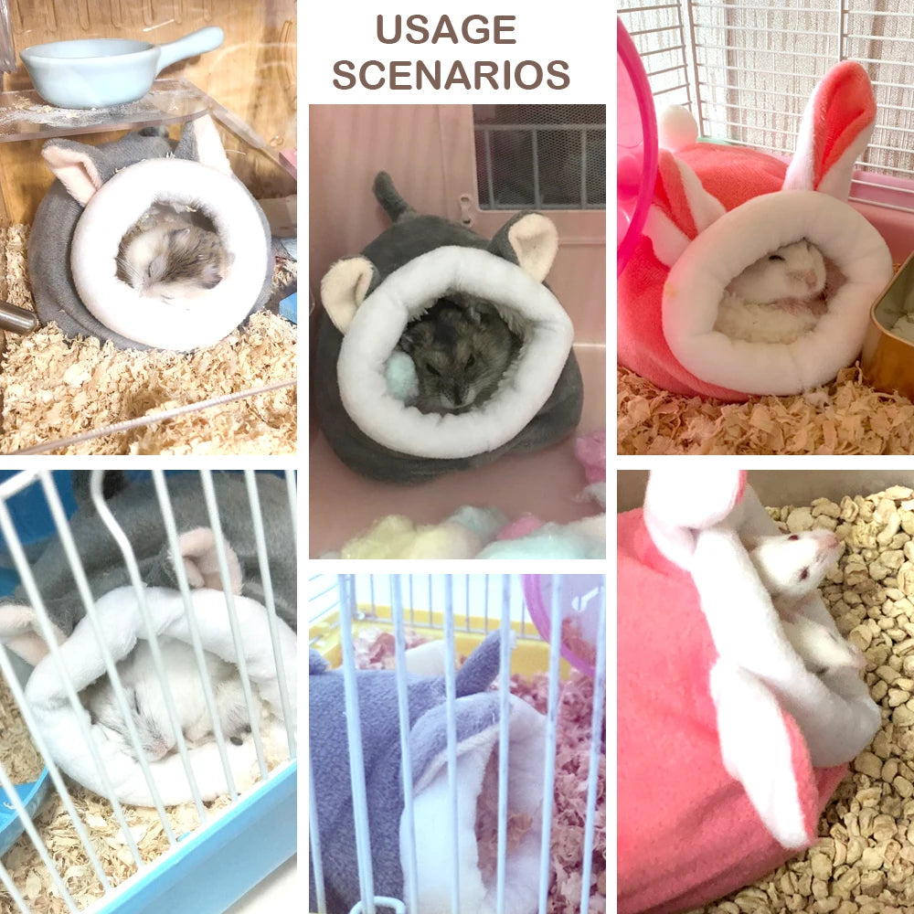 Hamster House Guinea Pig Hamster Cotton House Pet Bed House Small Animal Nest Winter Warm For Rodent/Guinea Pig/Rat/Hedgehog