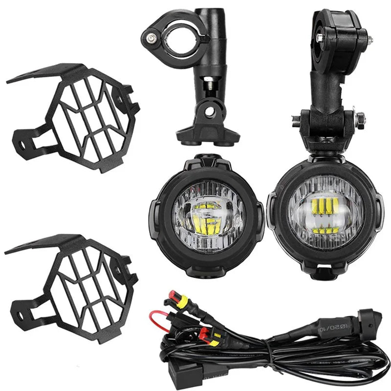 2 Pcs 40W LED Auxiliary Lamp 6000K Super Bright Fog Driving Light Kits Led Lighting Bulbs DRL For Motorcycle BMW K1600 R1200G
