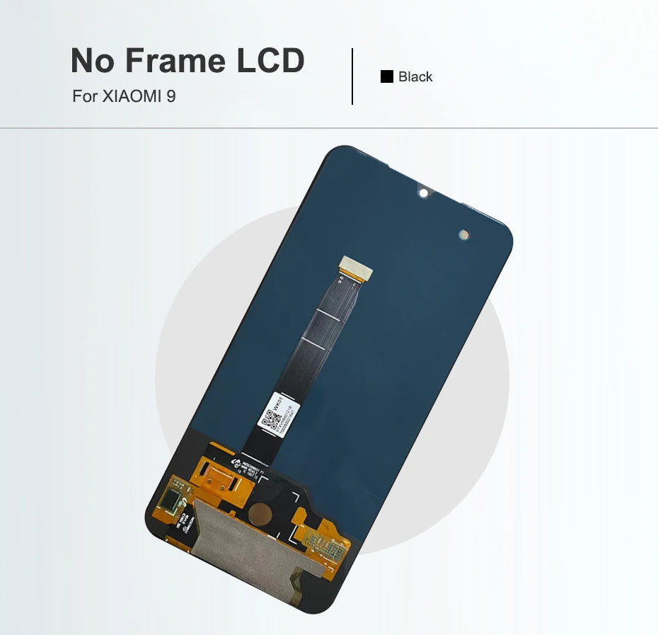 AMOLED For Xiaomi Mi 9 Mi9 LCD Display Touch Screen Digitizer Assembly With Frame For Xiaomi Mi9 M1902F1G Screen Replacement