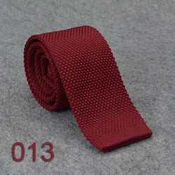 Knitted Ties For Men Slim Fashion Neckties Plain Black Red Knit Tie Men Women Wedding Daily Casual Neck Knitted Cravatas HUISHI