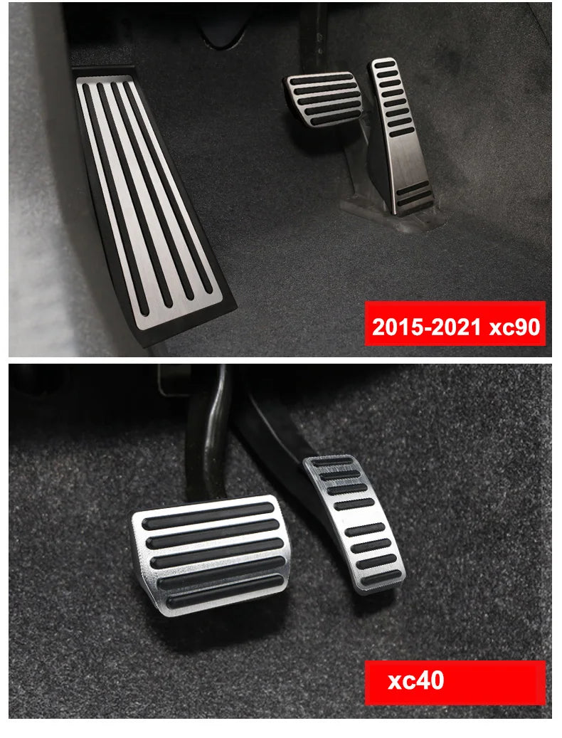 Car Accelerator Brake Pedal Footrest Pedal Plate Cover For Volvo XC60 XC90 S90 v90 s60 v60 xc40 Accessories 2022-25