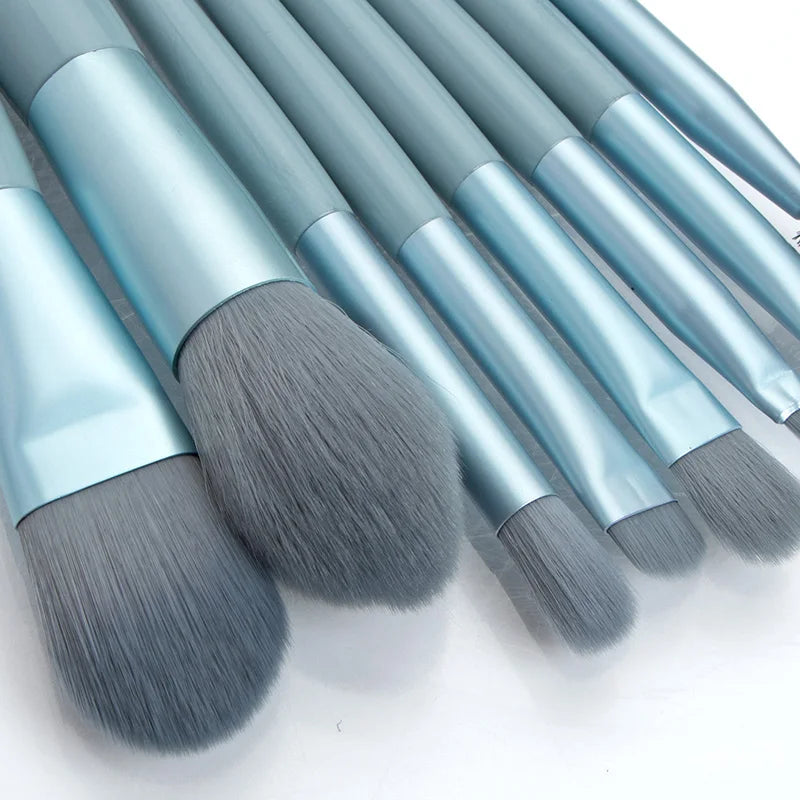 Ronshadow 8Pcs Professional Mini Makeup Brushes Set  Blush Foundation Powder Make Up Brush Tools Kit