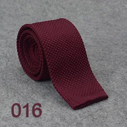 Knitted Ties For Men Slim Fashion Neckties Plain Black Red Knit Tie Men Women Wedding Daily Casual Neck Knitted Cravatas HUISHI
